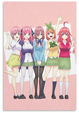 Anime The Quintessential Quintuplets Manga Poster Bild Druck Leinwand Gemälde Schlafzimmer Ästhetik 20 x 30 cm ohne Rahmen