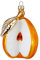 Inge-glas Glas 11cm Birne Weihnachtskugeln Früchte Obst Gold-gelb