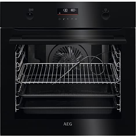 AEG 6000 Pyrolytic Electric Single Oven - Black