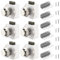HSEAMALL Lot de 6 verrous à bouton-poussoir pour placard, tiroir, placard, porte, caravane, camping-car, bateau, blanc