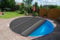 SafeDeluxe Runde Poolplane SafeDeluxe Poolabdeckung Stangenabdeckung aus LKW Plane ohne Stangen (Durchmesser der Plane = 400cm, Anthrazit RAL7016)