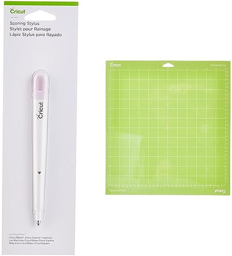 Cricut, 2006699 Stylet de Pointage, Multicolore, Taille Unique & Tapis de découpe StandardGrip, 30,5 cm x 12 (1 pièce), Taille Unique