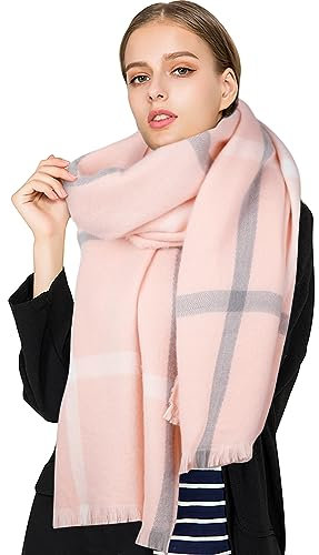 Superora Echarpe Chale a Carreaux Plaid Grand Chaud Elegant Femme Automne Hiver 200 * 70cm