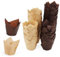 JAPCHET 400 PCS Brown and Coffee Tulip Baking Paper Cups, Muffin Cupcake Liners, Tulip Muffin Wrappers Cases for Weddings Birthdays