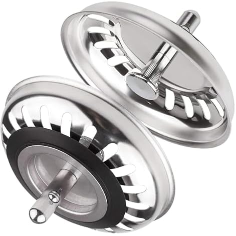 Xumann Kitchen Sink Plug Strainer Drainer Plugs Replacement and Strainers Hole Cover Food Catcher Sinks Filter Stopper(2pcs)