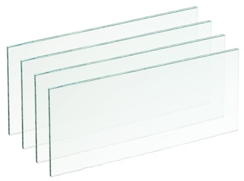 PATIKIL Soudage Len 4-1/4x 2, 4 Paquet Durci Verre Filtre Plaques Couvercles Remplacement pour Soudure Casque Cagoule