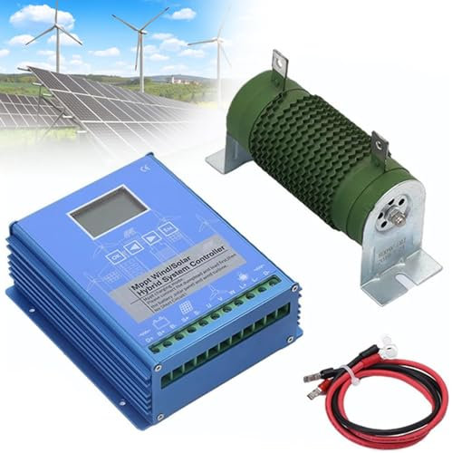 Controlador De Carga MPPT Sistem Híbrido Solar Y Eólico Solar, Controlador Solar Eólico Híbrido Fuera Red, 12V 24V 48V Regulador Automático Generador De Viento ,10000W-12V