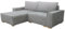 MEBLE-LUX - Ecksofa Cord Mit Schlaffunktion Und Bettkasten Sven I L-Form 235cm Breit I Eckcouch Mit Federkern I Linke Ottomane Sofa Hellgrau