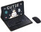 Funda con Teclado para Lenovo Tab P12 de 12,7 Pulgadas TB370FU 2023, Contener Ñ, Retroiluminada En 7 Colores, Teclado Bluetooth Desmontable con Panel Táctil, Ratón Bluetooth,Negro
