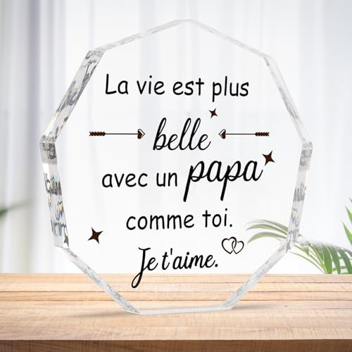 Cadeau Papa Original, Cadeau pour Papa Acrylique, Idee Cadeau Noel Papa, Idee Cadeau Pere, Cadeaux Papa, Cadeau Fete des Peres Personnalisé, Cadeau Parents, Cadeaux pour Papa, Cadeau Anniversaire