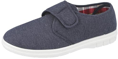 Mens Extra Wide Fit Touch Close Canvas Shoes