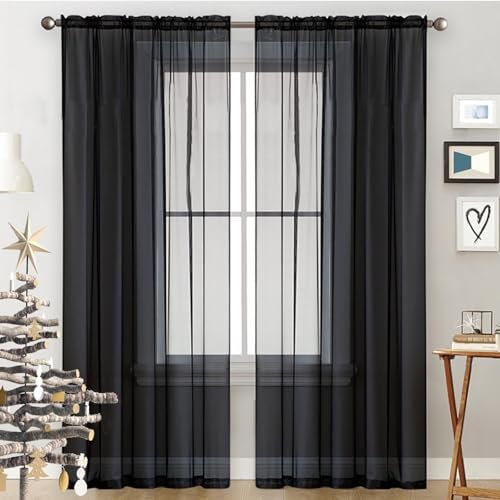GAIFNAG Rideaux de Porte Chenille 80 x 190 cm Isolation Lumiere Anti UV Decoration Anti Chaleur/Froid Rideau Chambre pour Porte Fenetre Dressing Salon, Noir