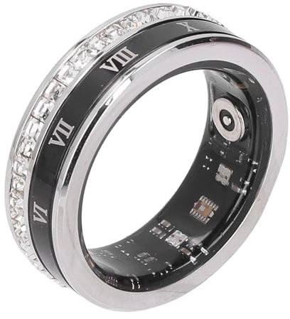 Upgrade Smart Ring für Männer, Fitness Tracker für Frauen, Schrittzählung, Magnetische Aufladung, Fitness Ring für Zuhause, Outdoor Aktivitäten für für Silber (10)