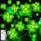 kolpop Lichterkette Batterie, 2m 20 Led Lichterkette Innen Batterie mit Timer, Vierblättrig Kleeblatt Lichterkette, Irisch Fee LED Licht für St. Patrick's Day Party Deko