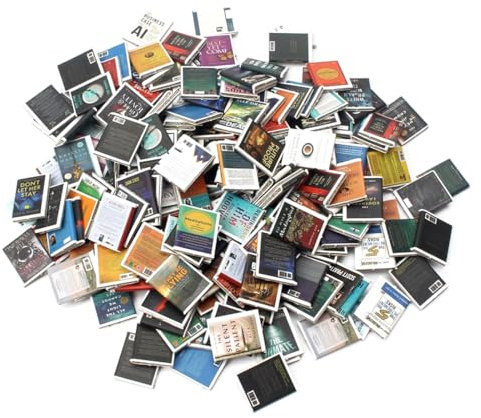 JAWUZ 60 Stück Deko bücher, Puppenhaus zubehör, Miniatur zubehör, Deko bücherregal, Miniatur deko, Miniatur bücher