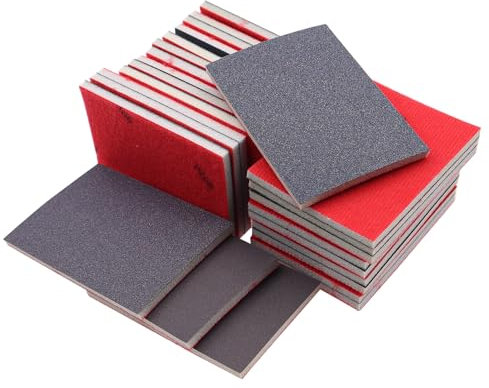 CATELL 26 Stück Schleifschwamm Set, Schleifschwämme Körnung P180-P4000 Flexibles Nass Trocken Schleifpapier Schleifschwämme für Holz Farbe Trockenbau Metall Autokarosseriereparatur