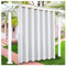 Mewkew Outdoor Vorhänge Wasserdicht UV Schutz Outdoor Weiß Vorhang mit Ösen Winddicht Sichtschutz Blickdicht Vorhang Innen und Außen Gardinen für Terrasse Garten Hof Balkon H182 × B152 cm (1 Stück)