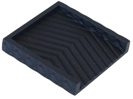 Porte Savon Carré - Porte Savon Noir - Fabriqué en France - Accessoires Salle de Bain - Idéal pour Savons de Marseille - Accessoire Cuisine Pratique - Support savons Anti-dérapant