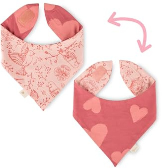 Sigikid Wendehalstuch Pink Birds für Babys Mädchen