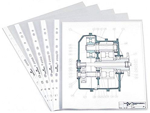 Durable Prospekthüllen DIN A4 Standard 0,035 mm, Made in Germany, 100 Stück, transparent, 266019