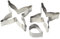 PME FU177 Fuchsienblütenausstecher aus Edelstahl, Sortiment, 3-teilig, Silver, 4 x 1.2 x 3.8 cm