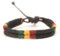 81stgeneration Rasta Hippie-Armband Leder geflochten geflochtene Baumwolle Bob Marley Armband