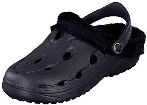 chung shi Unisex Dux Winter Clogs, Schwarz/Schwarz, 38 EU (S)