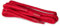 Kaps Cordones redondos, cordones de algodón 100% duraderos hechos en Europa, 1 par, colores y longitudes(60 cm - 3 a 4 pares de ojales / 31 - rojo)