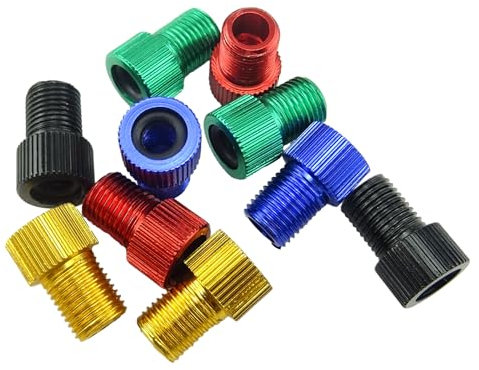 Honbay 10PCS Presta Valve Adaptors, Convert Presta to Schrader Adapter Bike Tire Inflatable Connector (Aluminum Alloy)