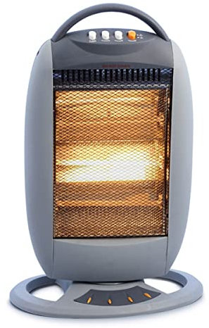 NIKLAS - Chauffage infrarouge Oscillant 1200W Chauffage d'appoint Classic Electrique Anti basculement Coupure automatique