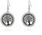 Orecchini pendenti da donna, con albero della vita, in oro e argento, ipoallergenici, con cristalli di zirconia cubica e Oro rosa, colore: rosa, cod. EH05607