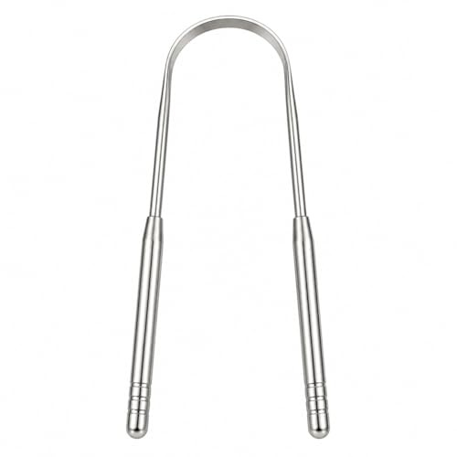New Metal Tongue Scrapper Stainless Steel Oral Health Bad Breath Cleaning Toxins