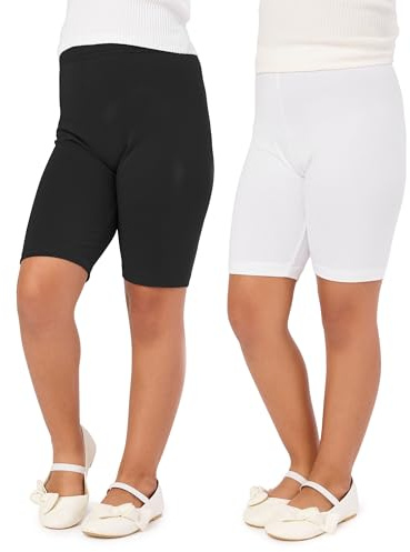 Merry Style Mädchen Kurze Leggings aus Viskose 2 Pack MS10-132 (Schwarz/Weiß (2Pack), 158 cm)