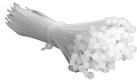 Kabelbinder weiß/naturfarben 300mm x 4,8mm 100 Stück PA cable tie UV-beständig Permanent schließend nicht wiederverschließbar WeltiesSmartTools