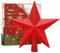 URATOT Glitzernder Weihnachtsbaumspitze, Weihnachtsdekoration, Weihnachtsbaumspitze, bruchsicher, für Feiertage, Weihnachtsbaumdekoration, Rot, 10,2 cm
