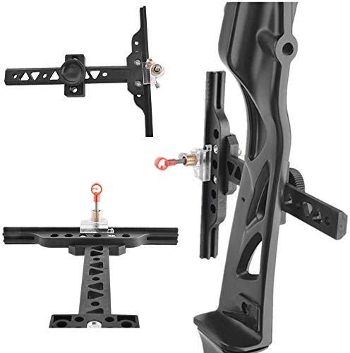 wolfman Bogenvisier für Recurvebögen, Bogenschießen Recurve Bow Sight Classic Kunststoff T-Form Shooting Target Sight Tool Bogen Anblick Jagdvisier 1 Pin Bogen Visier für Bogenzubehör