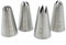 Timkumon 4 Pack Stainless Steel Seamless Piping Icing Tips #1M 2D 2F 6B, Large Piping Nozzle, Cake Decorating Tools for Baker