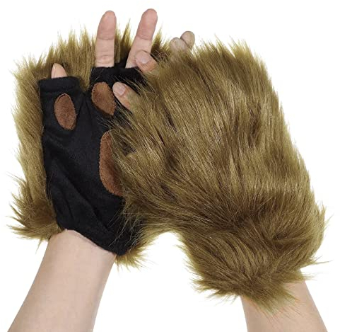 Damen Mädchen Flauschige Fingerlose Fäustlinge Katzen Fuchs Pfote Cosplay Handschuhe Winter Warme Handschuhe Fancy Party Dress Up Rollenspiel Requisiten