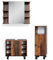 Vicco set mobili bagno Fynn, Legno antico, 3 parti, con mobile midi