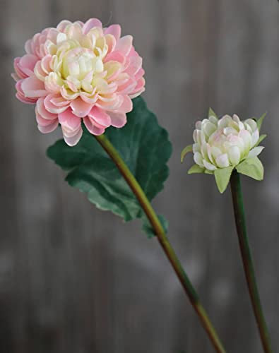 artplants.de Kunst Chrysantheme Ryon, rosa-Creme, 70cm, Ø3-5cm - Künstliche Chrysantheme