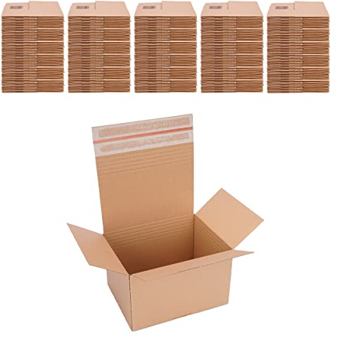 verpacking Automatik Karton 260 x 200 x 115-160 mm höhenvariabel Braun (Außenmaß 265 x 205 x 120-165 mm) VP 40 Versandkartons mit selbstklebendem Deckel (300 Stück)