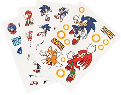 Grupo Erik Gadget Decals - Abziehbild Sonic - Kawaii Sticker Set - wasserdichte und wiederverwendbare Aufkleber - Gaming Fanartikel