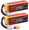 SUNPADOW 14.8V 4S RC Lipo Battery 25C 2250mAh with XT60 Connector Rechargeable for RC Airplane Quadcopter Helicopter Drone FPV Racing Hobby (2 Count)