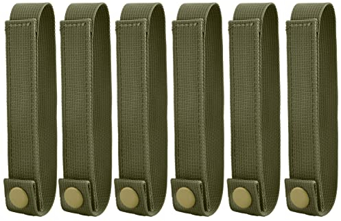 Azarxis MOD Strap Tactical Molle Webbing 6 Inches Military Accessories Attachments for Plate Carrier Backpack Molle Panel Vest Tactical Duty Belt (Green)