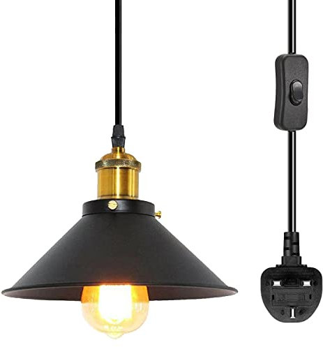 LEDSone Pendelleuchte, 400 cm Pendelleuchte mit Steckerleuchte, E27 Vintage-Hängelampe