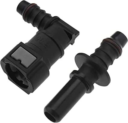 Taicols 2pcs 55.5mmx23.5mm, Connecteur de Ligne de Carburant Voiture Ligne de Carburant Tuyau Connecteur de Tuyau de Carburant Coude Femelle