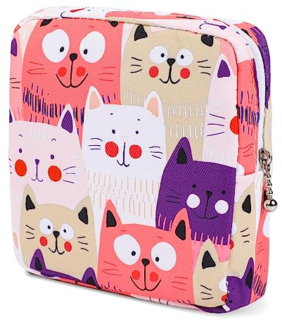 KALIONE Sanitary Napkin Storage Bag, Portable Holder for Pads, Period Pouch for Teen Girls, Reusable Sanitary Bag