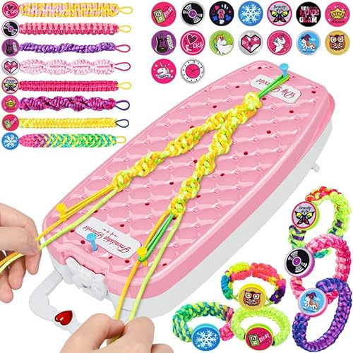 FHNSEL Freundschaft Armband Herstellung Bausatz,Kunst und Handwerk für Kinder Alter 8-12,DIY Armband Bausatz herstellen,Spielzeug Geschenk für 6 7 8 9 10-12 Jahre Alt für Mädchen & Kinder