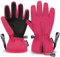 Andake Kinderhandschuhe, Winddichte, wasserdichte, Warme Winterhandschuhe, Skifahren, Outdoor-Sport, Reithandschuhe, Jungen und Mädchen （Pink, 2-4 Jahr）