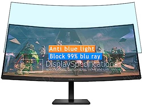 Vaxson 2 Unidades Protector de Pantalla Anti Luz Azul, compatible con HP Omen 34c 34 Monitor [No Vidrio Templado ] Película Protectora Film Guard